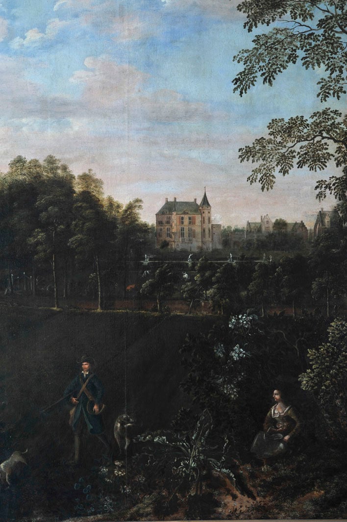 schilderij ten tijde bezoek Lodewijk XIV